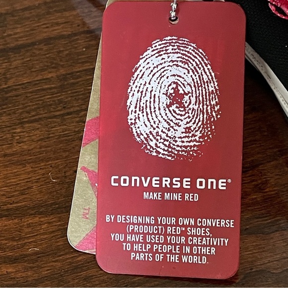 Converse One Reds “Soccer Chick” Custom Sneakers | Women’s 8 | Red & Black Y2K - Picture 12 of 16